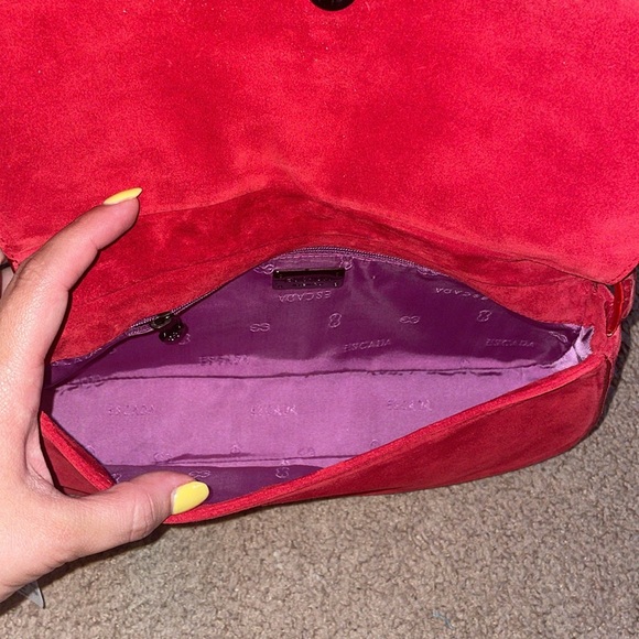 ESCADA red suede shoulder bag - Picture 5 of 7